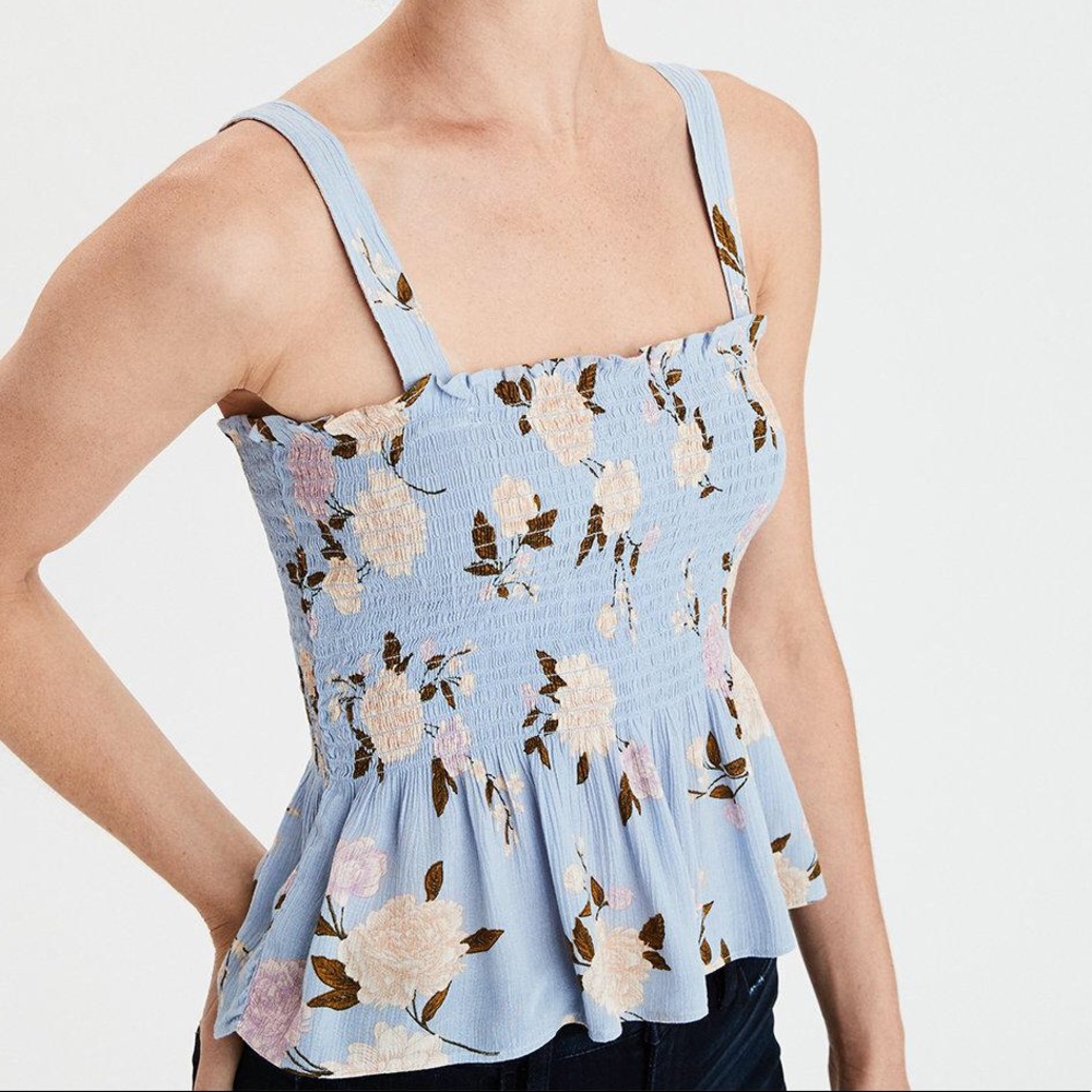 American Eagle smoked baby doll tank top